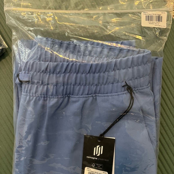 Jaanuu Ceil Blue Medical Scrub Pants - Picture 2 of 6